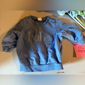 Embroidered Blue Crewneck Sweatshirt